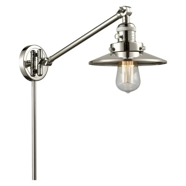 One Light Vintage Dimmable Led Swing Arm, Innovations Lighting, Mfr#: 237-PN-M1-PN-LED